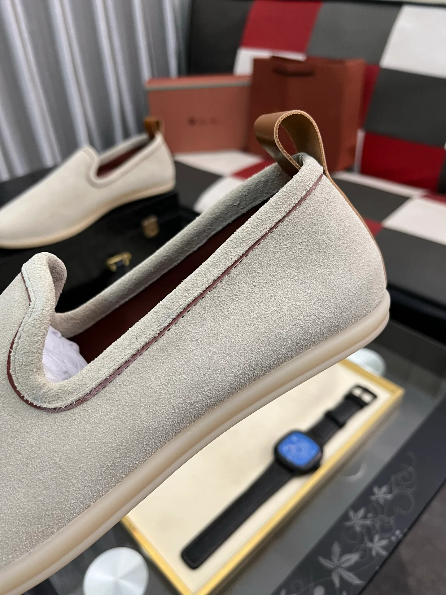 Men's men's shoes 💰420⌚️⌚️Loro*Piana pure original 2023 soft and comfortable LP deerskin flat casual star same style slip-on Loft men's shoes size 38-44